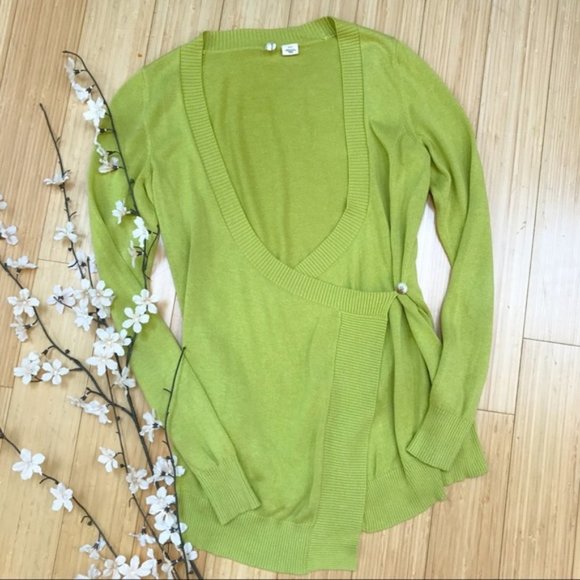 Anthropologie MOTH yellow green sweater, S/XS. - Picture 1 of 6